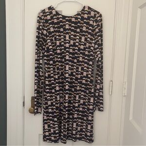 NWOT Julie Brown JB by Julie Brown Morgan Geometric Print Dress Navy Pink XL